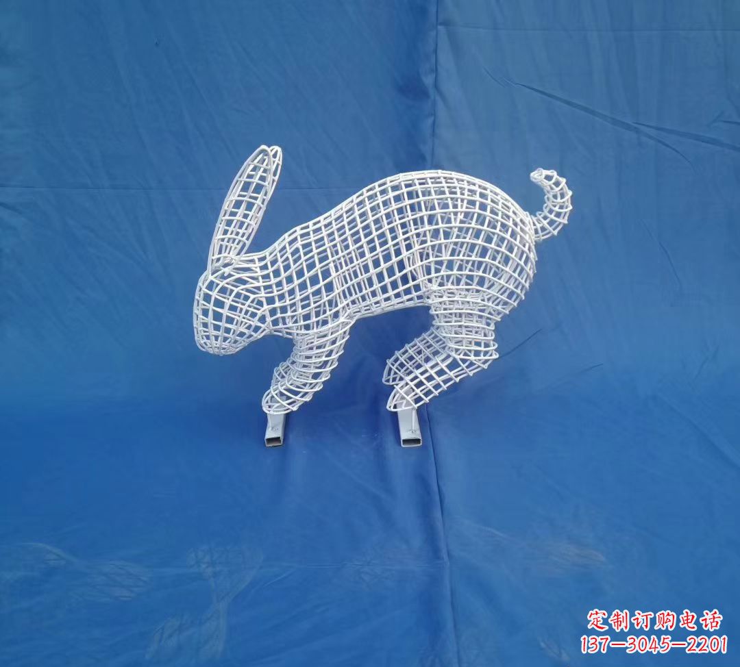 大同唯美精致的镂空兔子公园雕塑