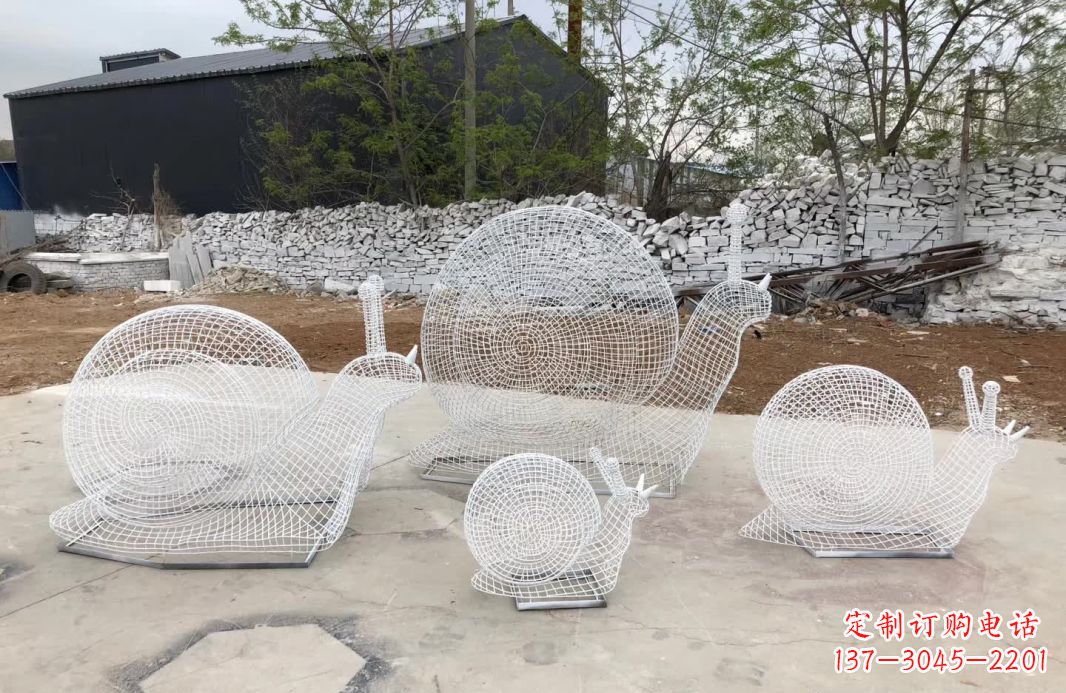 大同精美绝伦的不锈钢镂空蜗牛雕塑