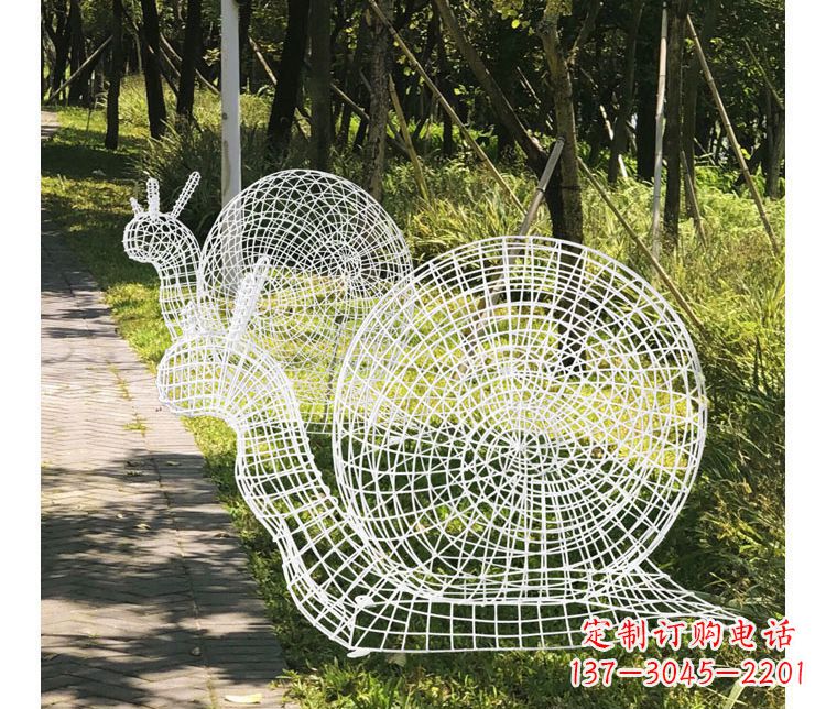大同精致镂空不锈钢蜗牛雕塑