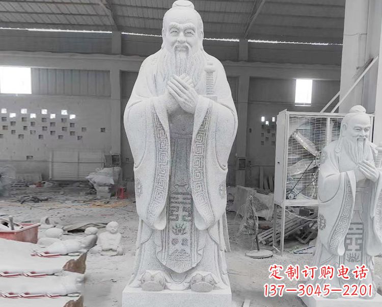 大同精美的孔子雕像,精雕细琢,彰显文明之美