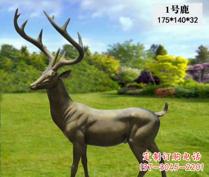 大同鹿铜雕,尽显动物精髓