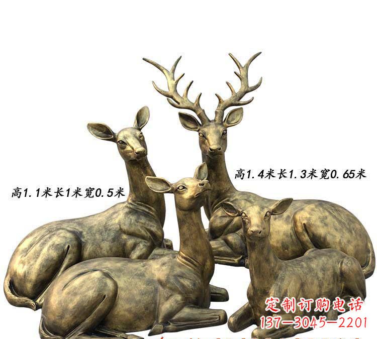 大同精致鹿群铜雕,雕刻出无可比拟的优雅