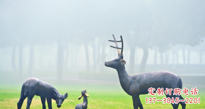 大同鹿一家:精美绝伦的动物铜雕