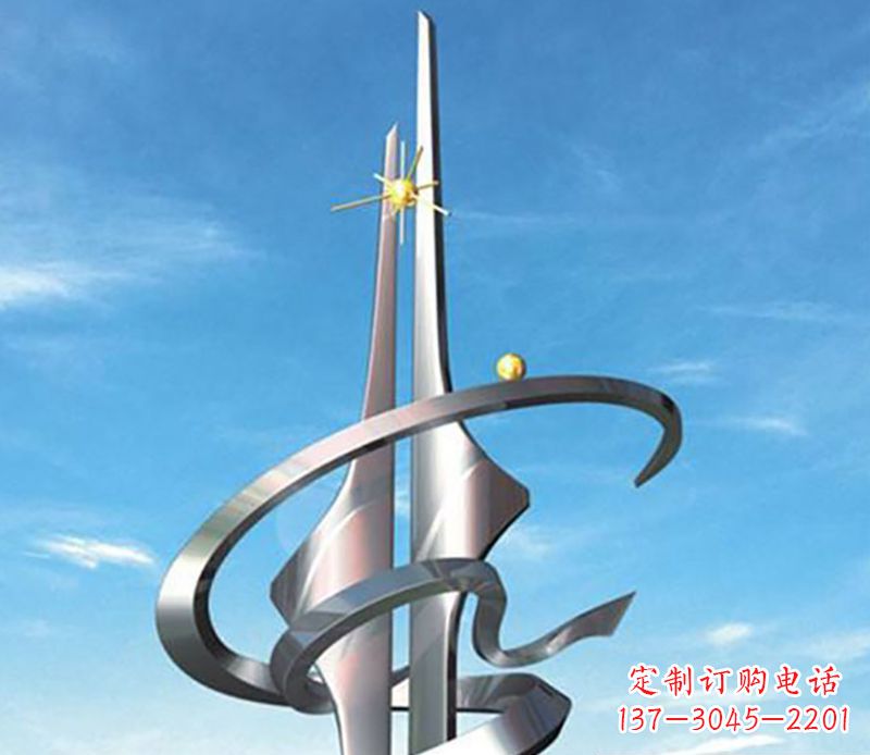 大同螺旋飘带广场雕塑