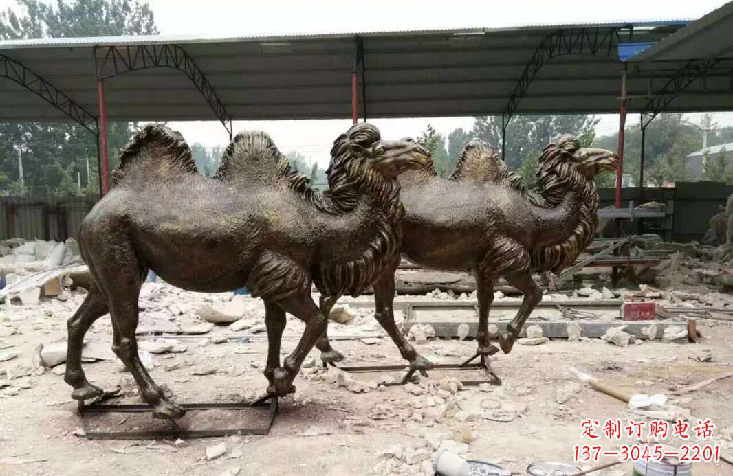 大同欣赏大自然的艺术之作——骆驼铜雕