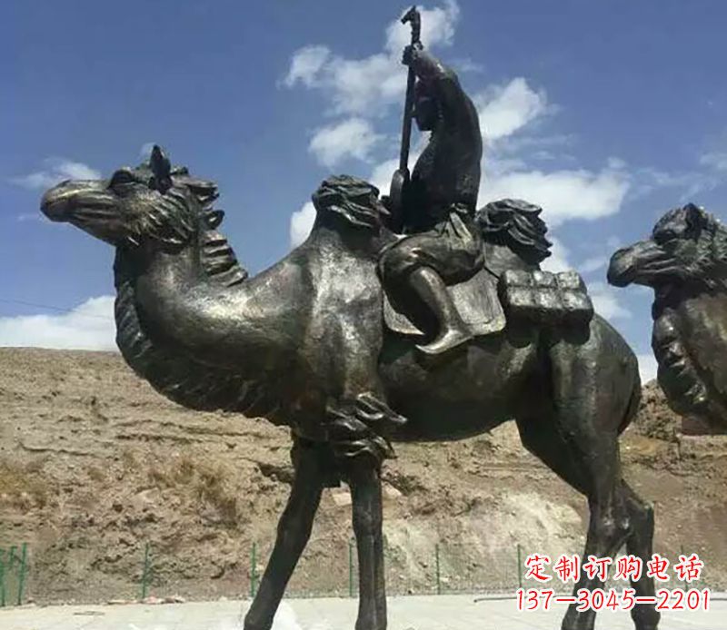大同骆驼铜雕,雕塑定制制造商