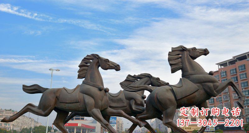 大同马广场动物铜雕塑