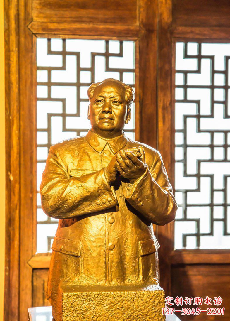 大同伟人毛主席半身像铜雕