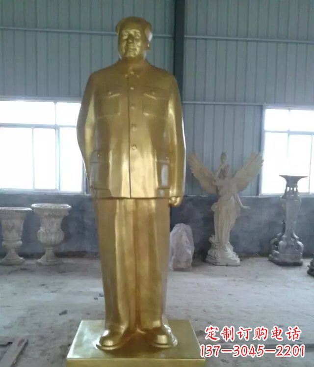 大同优雅的毛主席玻璃钢仿铜人物雕塑
