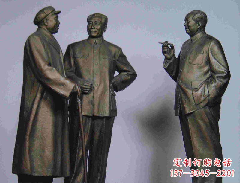大同毛主席周恩来朱德伟人铜雕