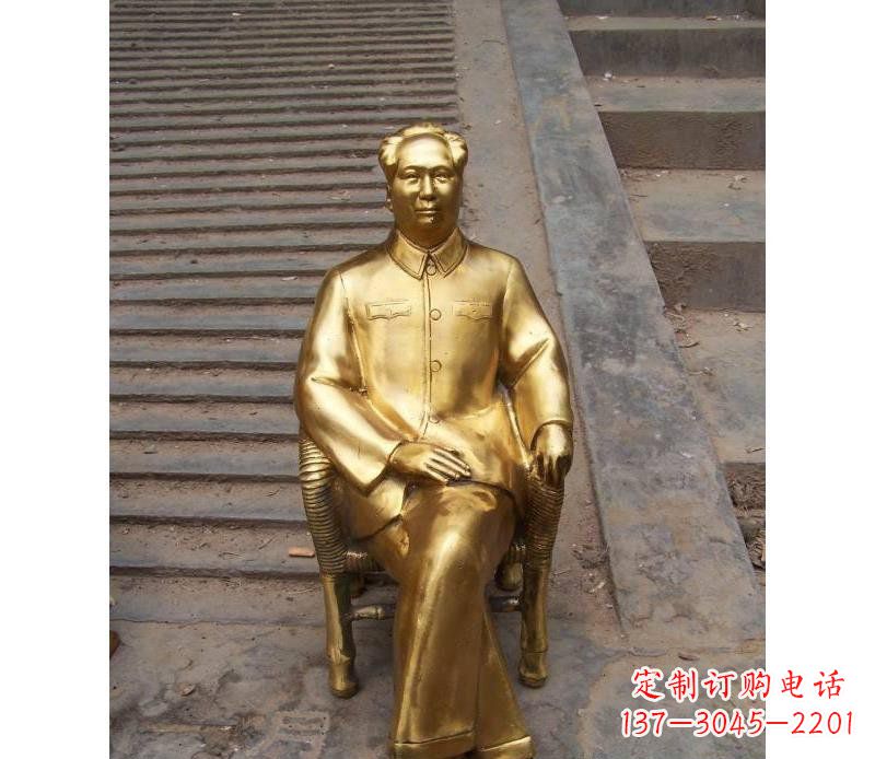 大同毛泽东伟人铜雕纪念像