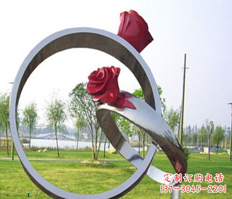 大同不锈钢戒指雕塑展示