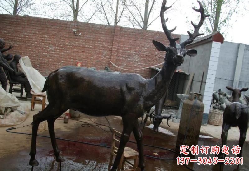 大同唯美的梅花鹿铜雕,让你的家中添彩更有情调
