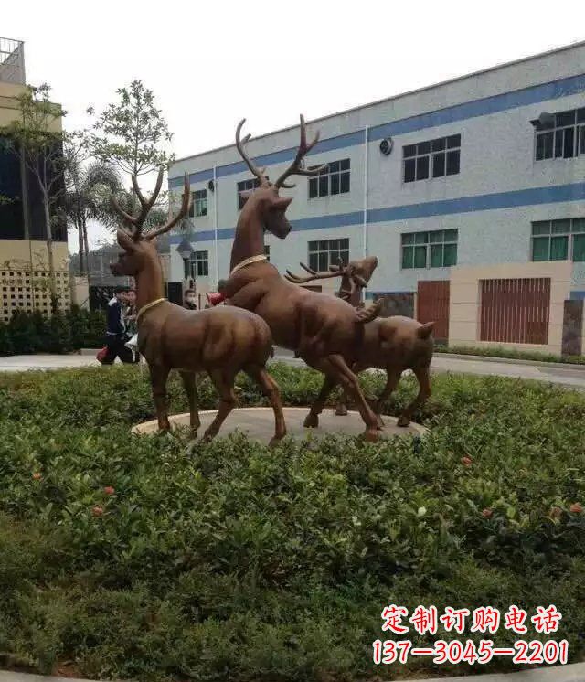大同梅花鹿小区铜雕精美礼品