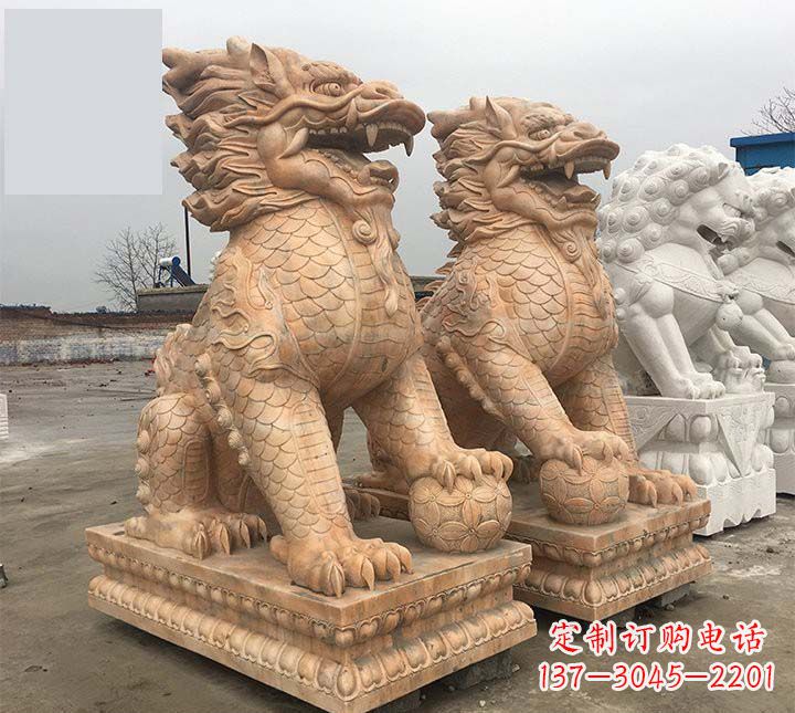大同麒麟石雕，雕刻精美，让您眼前一亮