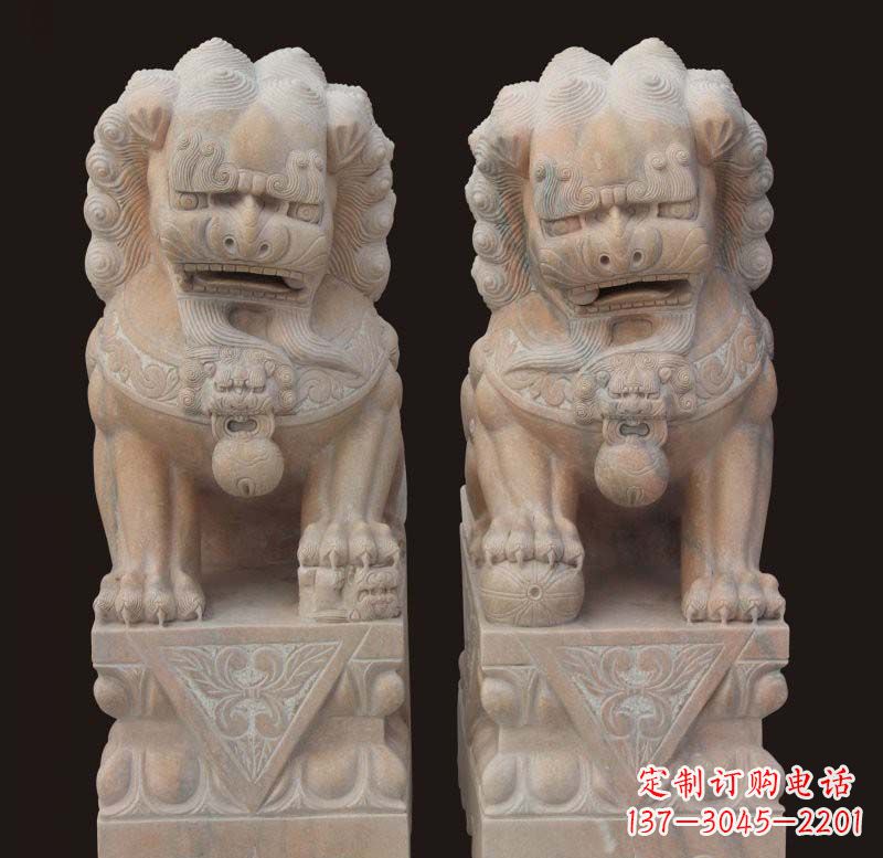 大同传统石狮子雕塑,精美绝伦