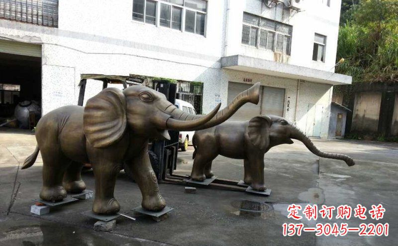 大同典雅大象铜雕,精美艺术品