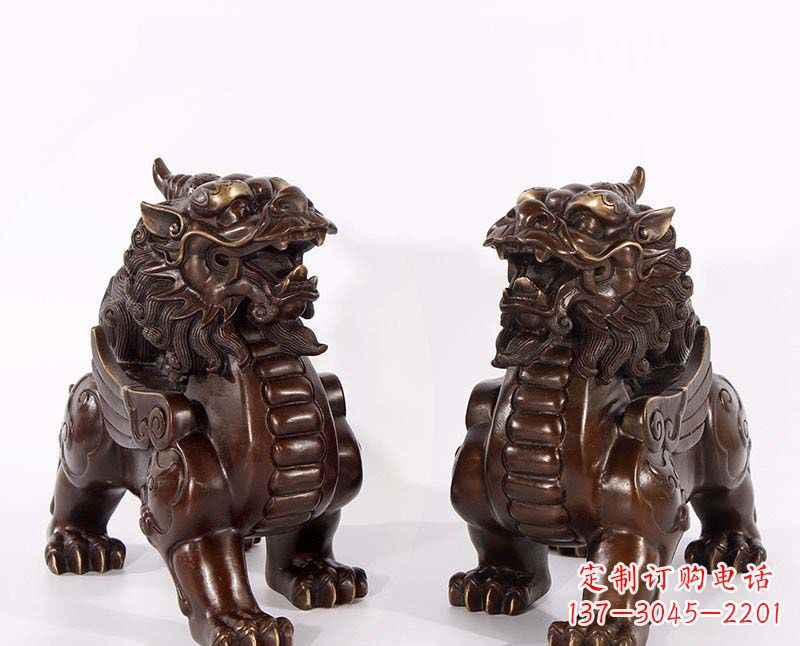 大同弘扬中国传统文化,神兽貔貅铜雕