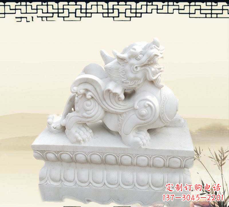 大同精美貔貅石雕雕塑,烘托家门口的神秘感