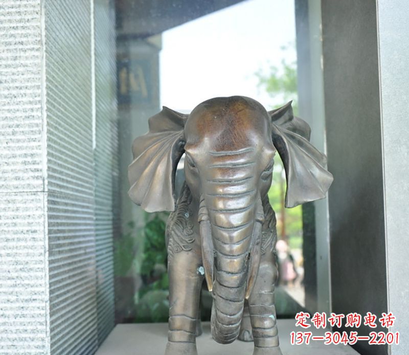 大同门口镇宅大象铜雕