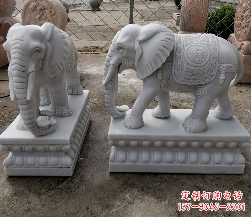 大同石雕大象,营造优雅气派