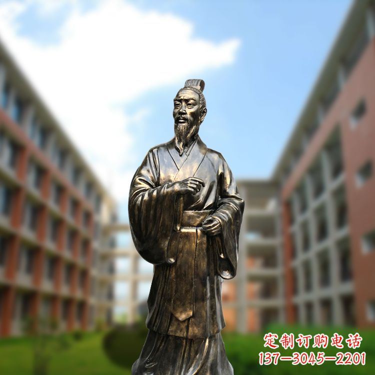 大同精美艺术,历久弥新的孟子玻璃钢仿铜雕像