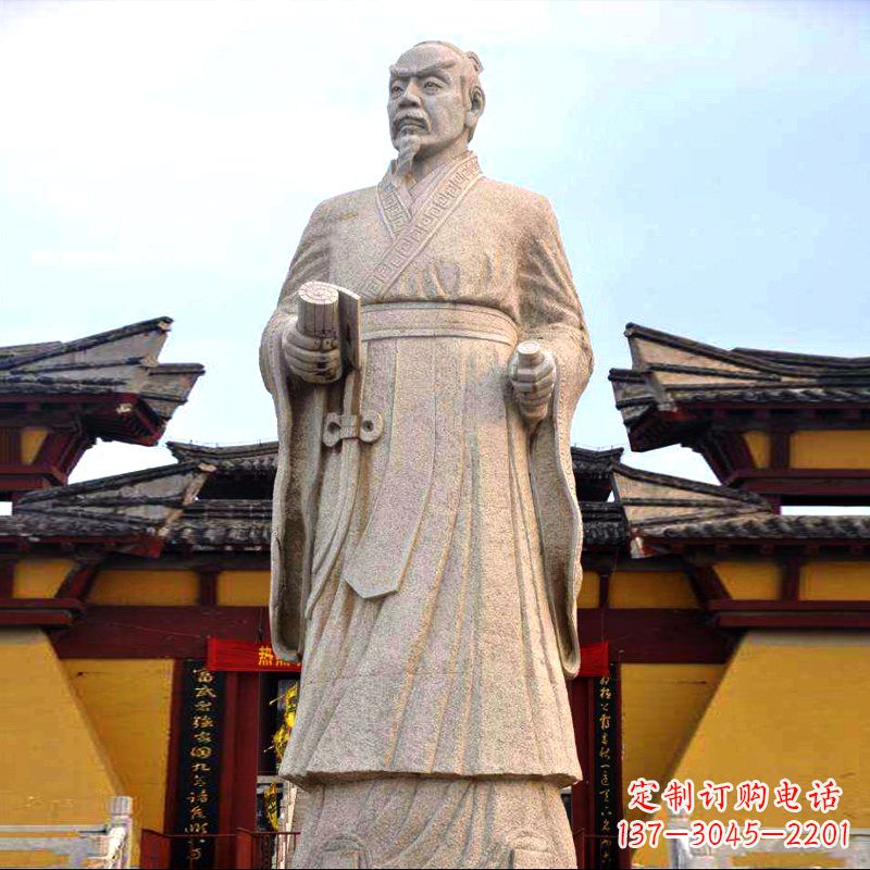 大同传承中华传统文化,传神孟子砂岩石雕塑