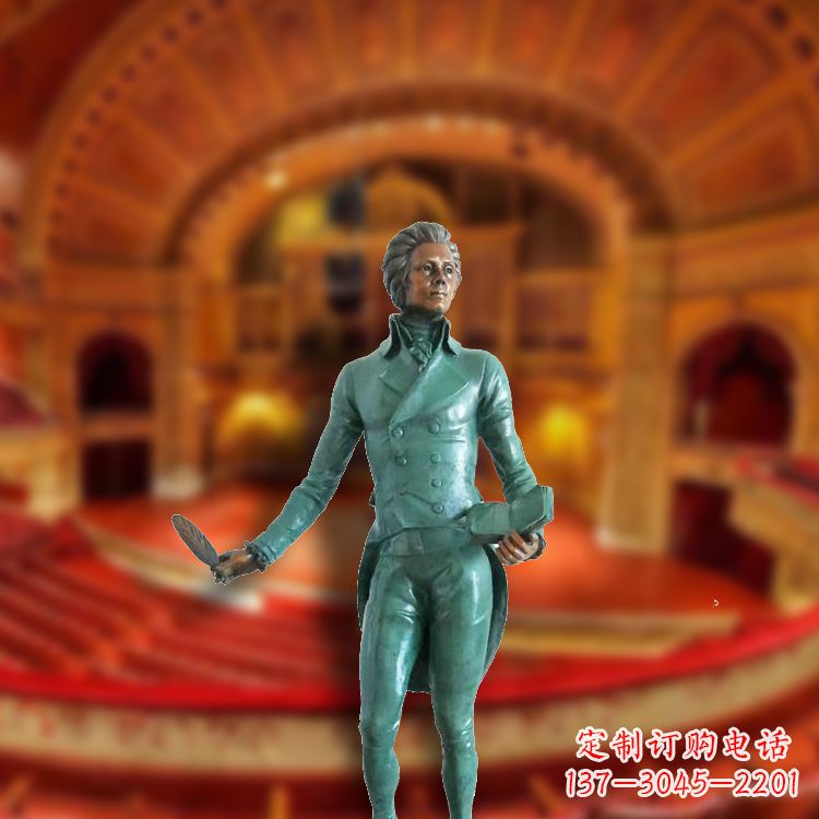 大同莫扎特彩绘雕塑