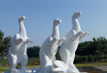 大同百年恐龙，白玉雕塑景观邀您共赏