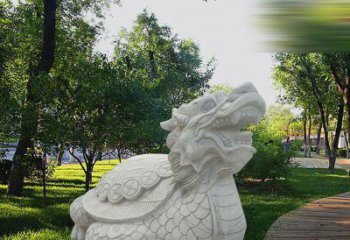 大同中领雕塑——汉白玉龙龟石雕