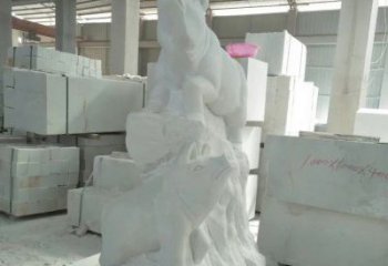 大同瑞颜祥彩汉白玉生肖猪雕塑