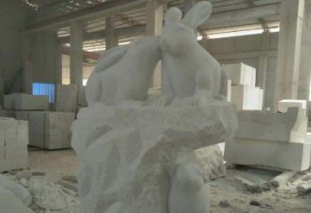 大同精美的中国古典生肖兔雕塑