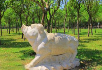 大同传统十二生肖精美手工猪石雕动物雕塑