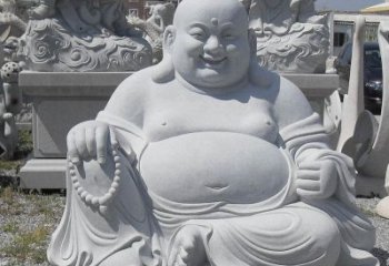 大同精美高雅的汉白玉弥勒佛雕像
