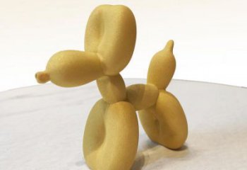 大同黄色不锈钢雕塑狗，展现场面气势