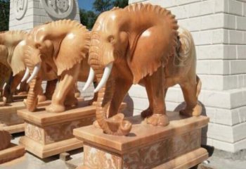 大同象征吉祥及如意的大象雕塑