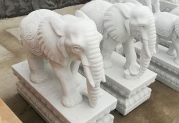 大同增添吉祥气息的玉质大象雕塑