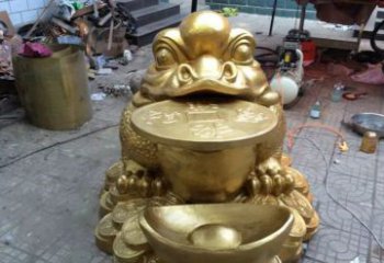 大同铜质金蟾招财动物雕塑