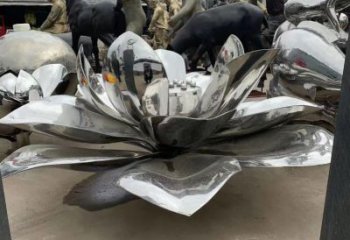 大同镜面不锈钢荷花雕塑，精致优雅演绎着无限美丽