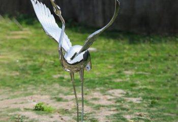 大同高端定制丹顶鹤展翅不锈钢雕塑