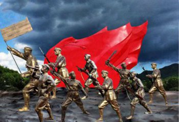 大同纪念伟大革命先烈的红军雕塑
