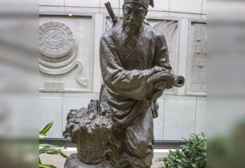 大同中领雕塑自主研发了高雅李时珍铜雕，它以历…