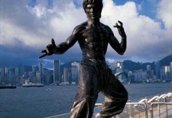 大同标题:李小龙铜雕，让传奇永存