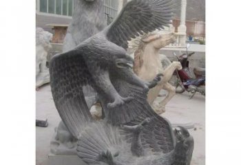 大同中领雕塑推出的石雕老鹰是一款充满生机与力…