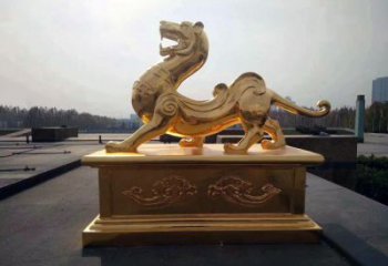 大同引领神兽，虎魂鎏金铜雕