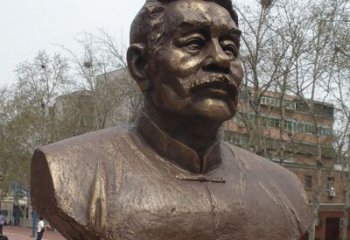大同鲁迅胸像名人铜雕是中领雕塑公司定制的一款…