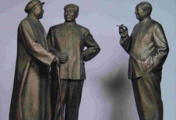 大同标题:伟人朱德毛主席铜雕——传承毛主席精神
