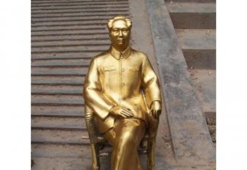 大同毛泽东伟人铜雕纪念像