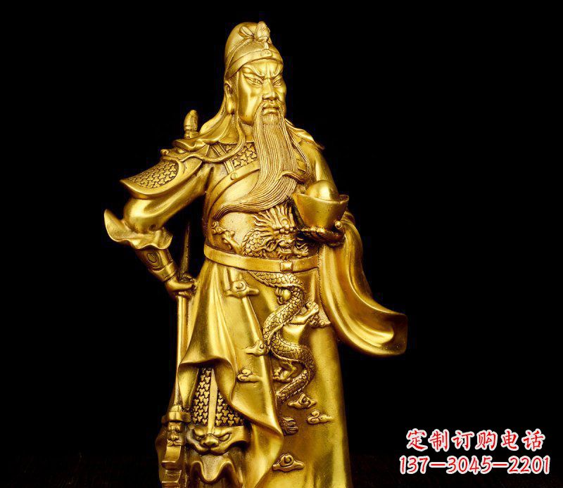 大同关公铜雕,传承古典传统