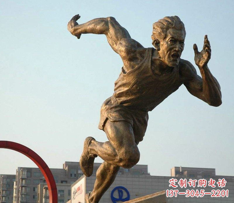 大同把运动热情融入铜雕-男人雕塑